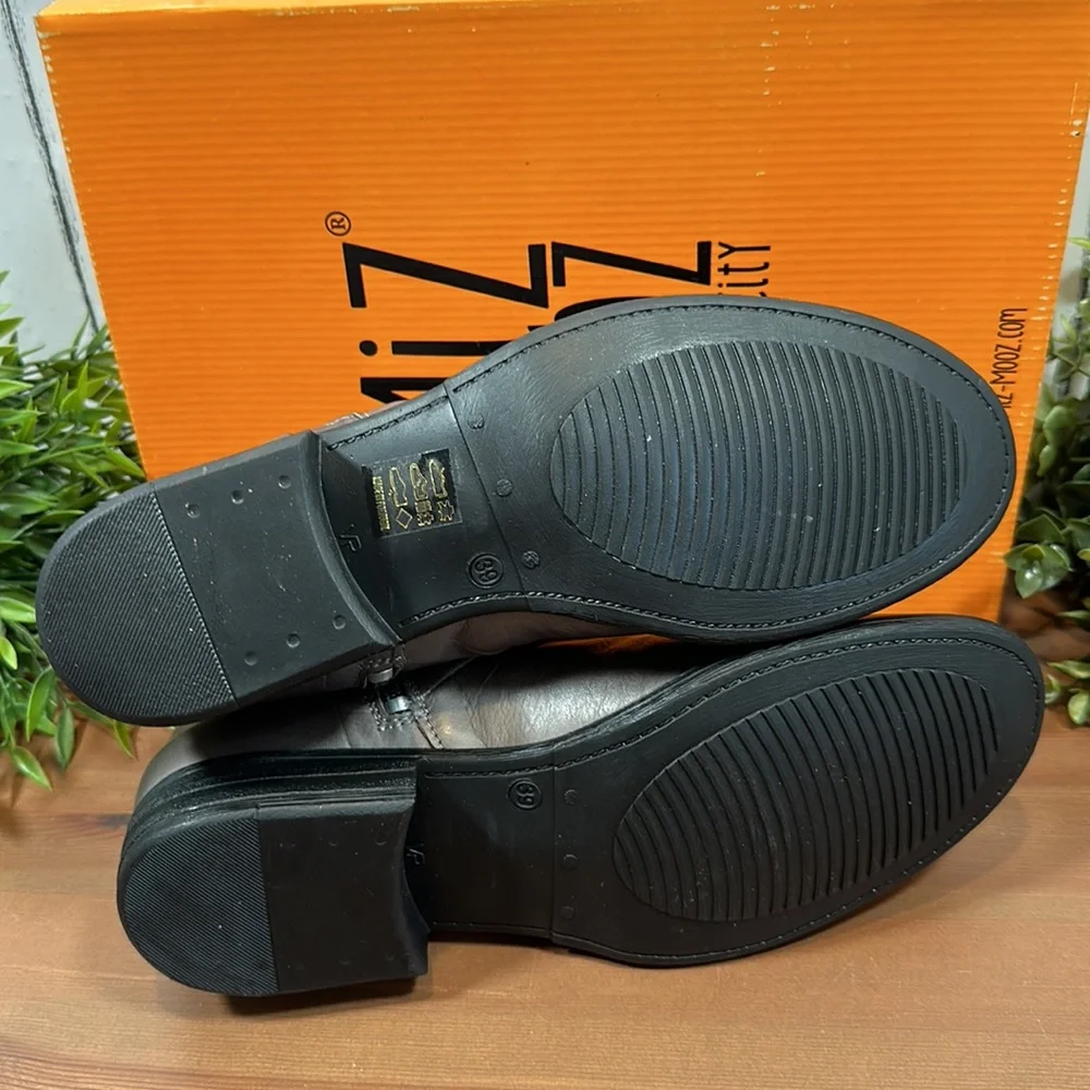 Miz Mooz Lucy Ruched Leather Medium Ankle Boots - Picture 11 of 13